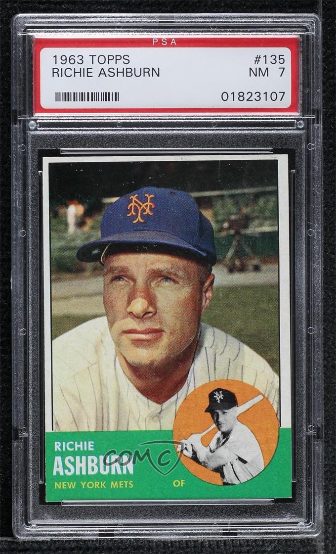 1963 Topps Richie Ashburn #135 PSA 7 HOF 2jq