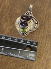 Unique Vintage 925 Sterling Pendant with Unknown Stones (Glass?) 18 grams — photo 3