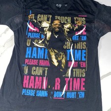 Vintage MC Hammer Hammer Time 1990 single stitch T-shirt, double sided USA made