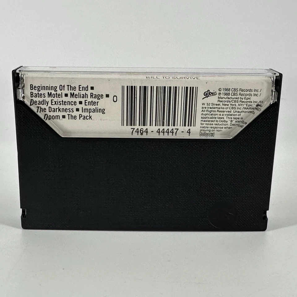 MELIAH RAGE Cassette-Kill To Survive  (1988-Thrash Metal) Rare Free Shipping Foto 2 de 4