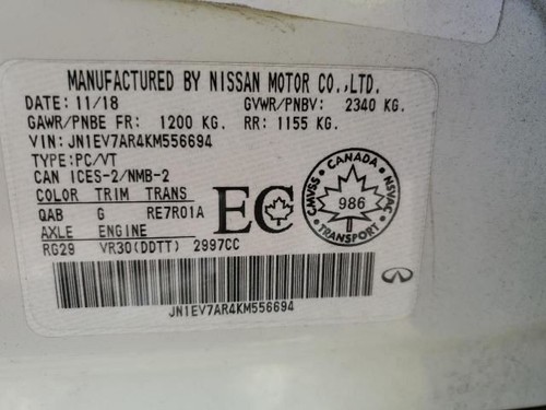 Ignition Switch Start And Stop Buton Fits 14-22 INFINITI Q50 2846795 - Picture 8 of 12