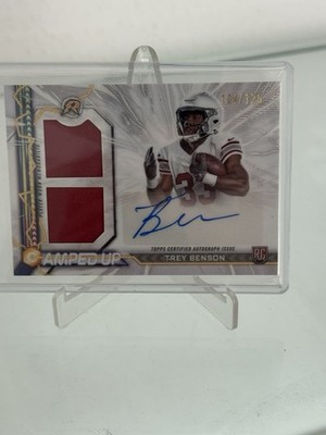 2024 Topps Resurgence Trey Benson Amped Up Rookie Patch Auto RPA /125 RC Card