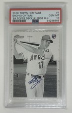 2018 Topps Heritage Shohei Ohtani 1969 Deckle Edge High Number RC PSA 10