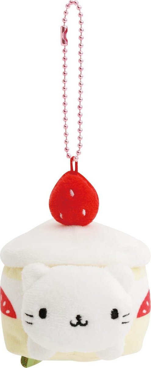 Nyan Nyan Nyanko Strawberry Shortcake Nyan Plush Mascot Keychain