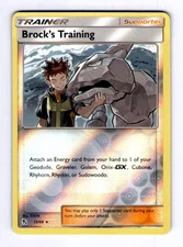 Brock's Training Hidden Fates #55 (2019) Reverse Holo NM Pokemon