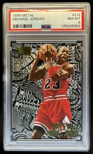 1995 Metal Michael Jordan #212 Nuts & Bolts PSA 8