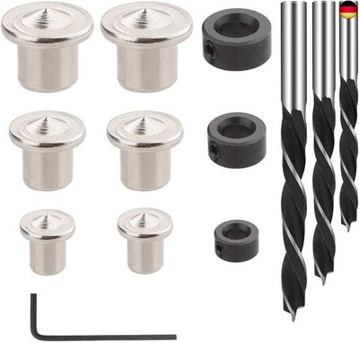 Rybtd 13 Piece Dowel Set | Wooden Dowel Centring Tips Diameter 6-10 mm | Depth