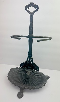 VTG ROYAL Cast Iron Hearth Tool Umbrella Holder Hand Towel Rack Shell Victorian