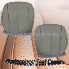 For 2007-2011 Toyota Camry Driver & Passenger Bottom Leather Seat Cover Gray US