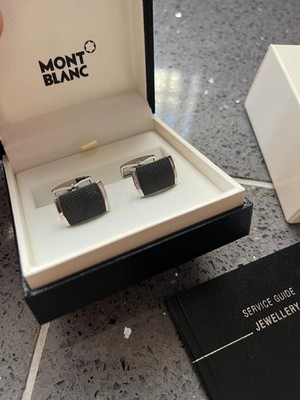 Mont Blanc Manschettenknöpfe Cufflinks Exreme Staunässe, Black PVD Neu OVP