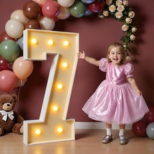 imprsv 3FT Light Up Numbers, Marquee Numbers 7 for Birthday and Anniversary P...