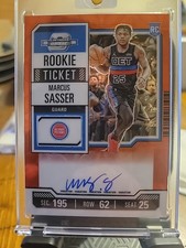 2023-24 Contenders Optic - Rookie Ticket Marcus Sasser auto International Red 