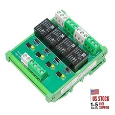 Relay Module 1 SPDT DIN Rail Mount 12V DC/AC Interface Relay 12VACDC 4 Channel