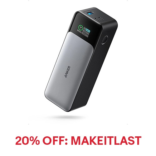 Anker 737 Power Bank 24000mAh 3-Port Portable Charger 140W for iPhone 14/MacBook