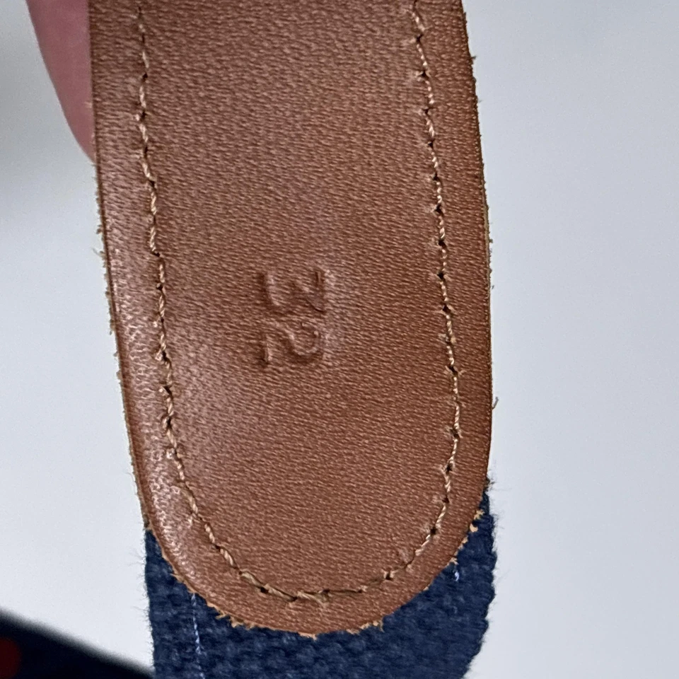 Лобстер ленты сплетенный ремень 32 темно-красный кожаный латуни морской опрятный прибрежный - Изображение 4 из 4