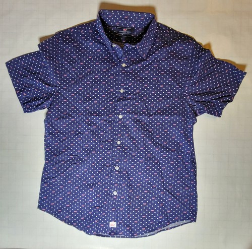 Vineyard Vines Stars and USA Whales - Short Sleeve - Button up - medium