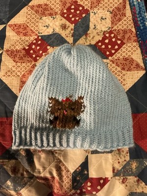Yorkie Beanie Hat New Handmade Fits Adults & Teens