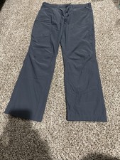 Eddie Bauer Tech Pant Men Size 38x32 Navy Side Zip Pocket Nylon Stretch Hiking