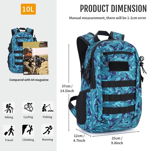 12L Rucksack Wasserdicht Outdoor Camping Trekking Wanderrucksack Reiserucksack - Bild 11 von 24