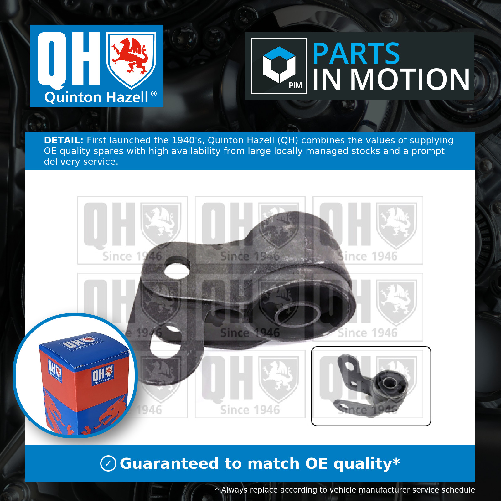Wishbone / Control / Trailing Arm Bush EMS3024 Quinton Hazell Mounting 352381