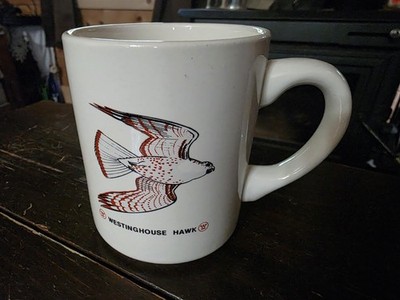 COLLECTIBLE Westinghouse Hawk 8 ounce Mug - cream-colored