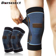 Knee Pads Four-sided Knitted High Elasticity Double Silicone Anti-slip Muscle St