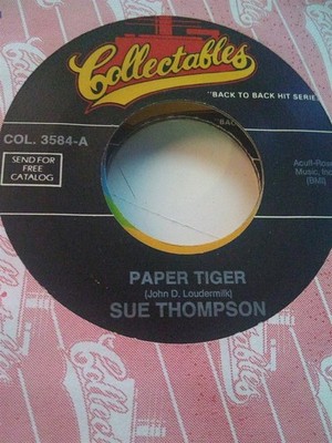Sue Thompson, Paper Tiger / Norman ~ NM Collectables 45 +sleeve