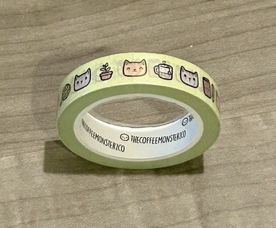NEW TheCoffeeMonsterzCo Cozy Cats 1.0  Washi Tape 10 mm roll TCMC