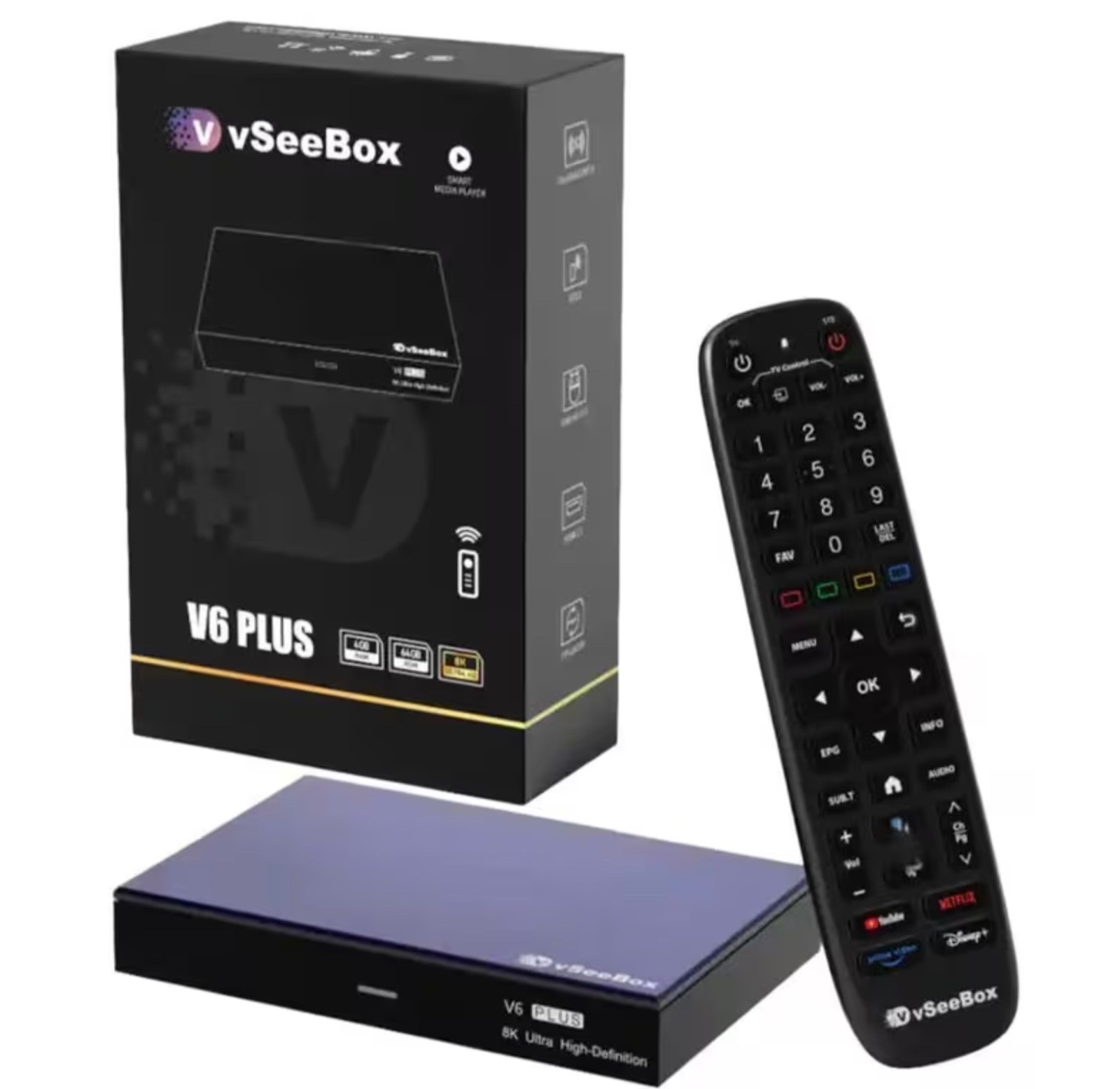 AUTHORIZE DEALER -VSeeBox V6 Plus  -10 YR WARRANTY-20YR EBAY SELLER