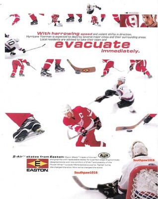 1999 Steve Yzerman Detroit Red Wings Easton Hockey Sticks' Original Print Ad