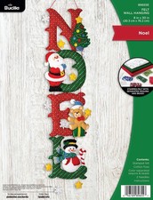 Felt Applique Wall Hanging Kit, Noel, Perfect for Holiday DIY Arts and Crafts...