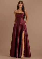 Azazie Atelier Gabby Dark Cherry Gown 