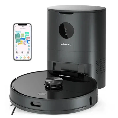 AIRROBO T10+ Robot Vacuum and Mop with Self-Empty Base, Lidar Navigation - NEW