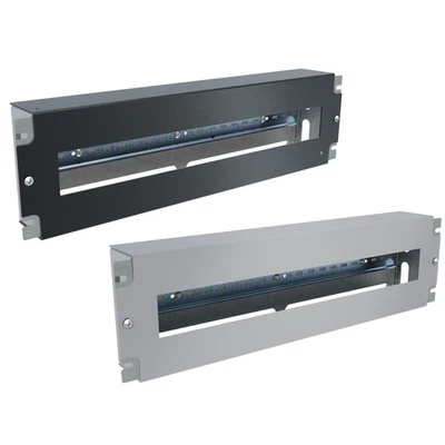 Panneau Rail DIN Rack 19 pouces 3U Noir Gris - Photo 1/2