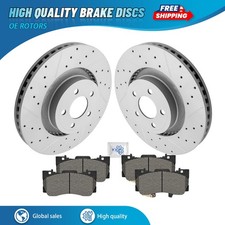 352mm Front Drilled Rotors Ceramic Brake Pads for Ford Mustang 2015 2016-2021