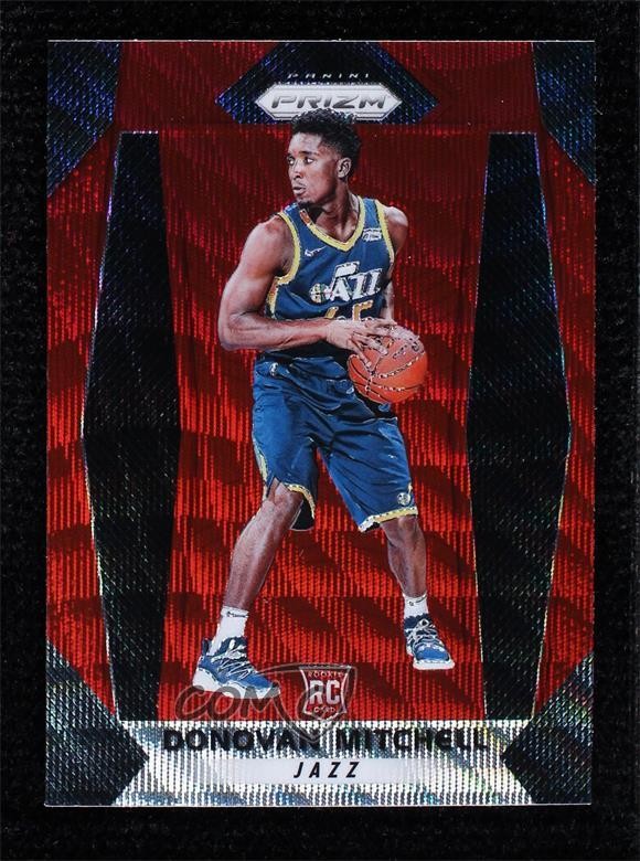 2017-18 Panini Prizm Ruby Wave Prizm Donovan Mitchell #117 0iz