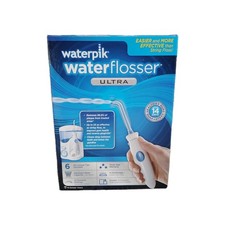 Waterpik Ultra WP-100W Dental Easy Water Flosser 6 Tips W/ In Lid Storage White