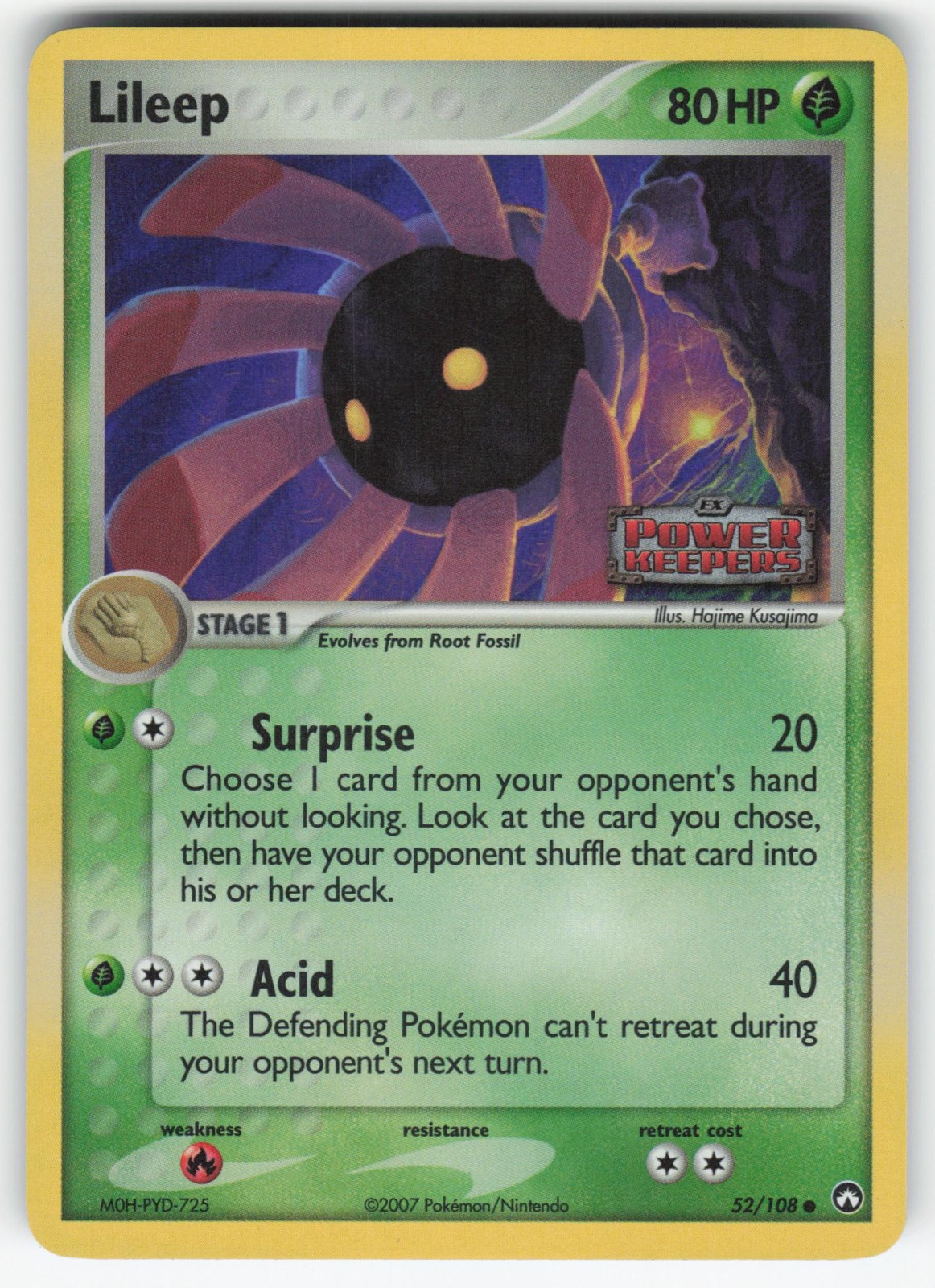 LP   Lileep   52/108   Power Keepers   Reverse Holo   Pokemon