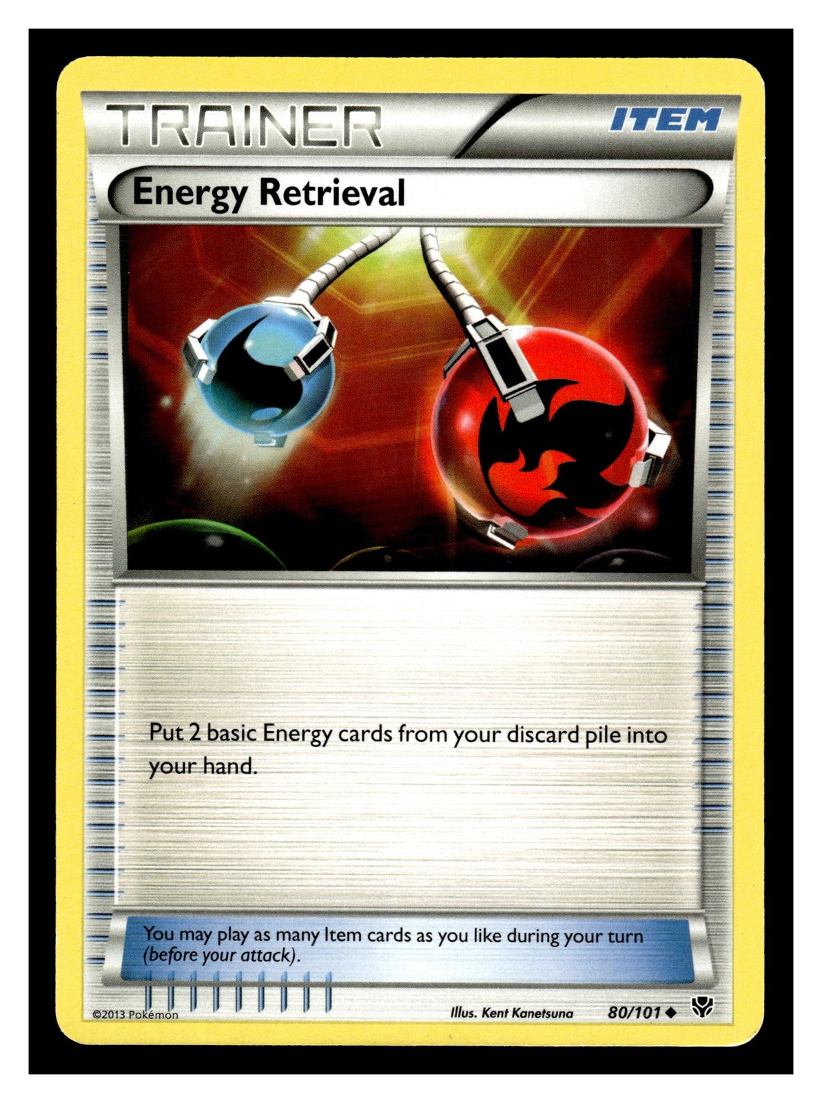 Pokemon Plasma Blast Energy Retrieval #80/101 Uncommon