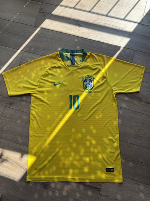 Nike Brasilien Neymar Jr. #10 Trikot Herren XL Gelb Dri-FIT Brazil Fußball Shirt