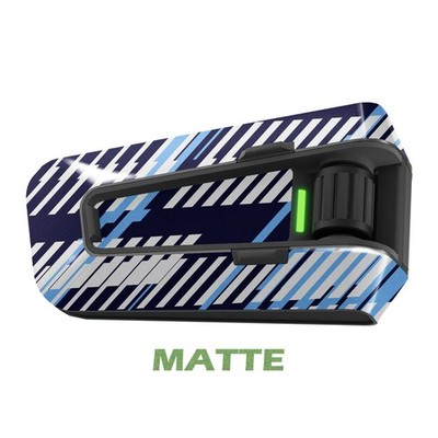 For Cardo Packtalk Edge Neo Pro Skin Stickers Matte Removable Blue Full Stripe