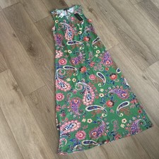 Ellen Weaver Women’s Floral Paisley Colorful Maxi Dress Petite Small NEW