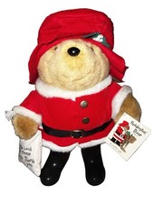 Rare VTG Christmas Paddington Bear Santa Claus Eden Toys 16" Plush Missing A Tag