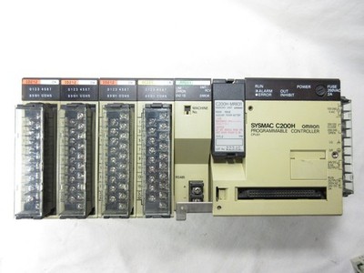 Omron, SYSMAC, 5-Slot Rack, Processor, I/O Modules, C200H-CPU01-E, Untested