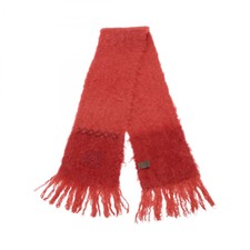 LOEWE Anagram Scarf wool Mohair Red Used Wome...