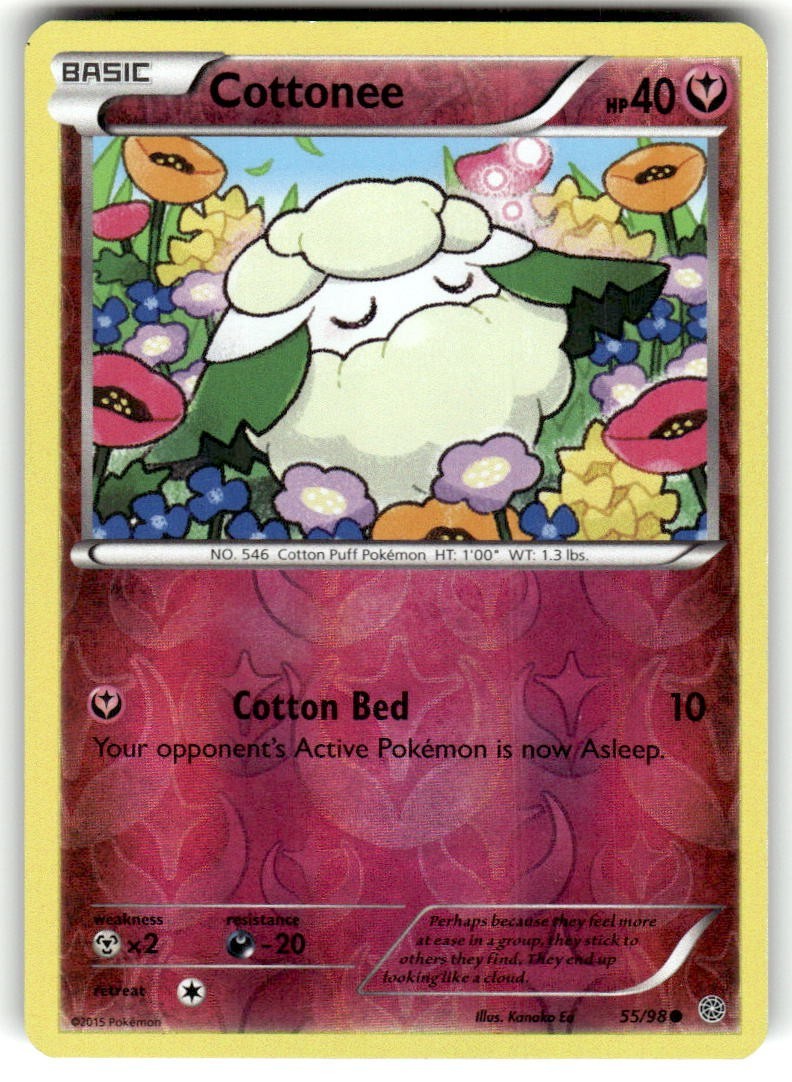 Cottonee Reverse Holo 55/98 XY - Ancient Origins NM/VLP