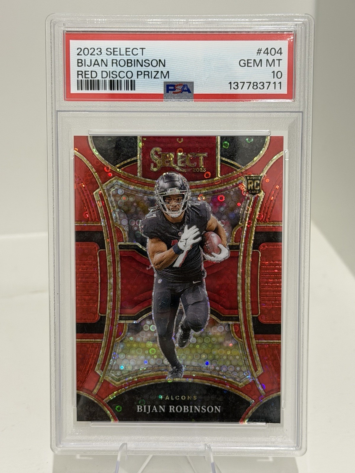 Bijan Robinson Panini Select #404 Red Disco