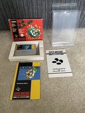Super Mario World SNES Red Box Variant Boxed PAL UK & Protector case
