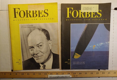 Vintage Lot of (2) 1950's Forbes Business & Finance Magazines