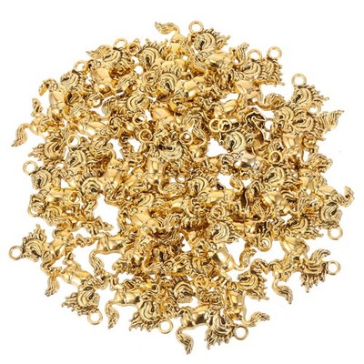 50 Pcs Vintage-Sternzeichen- Pferdeornament Schlüsselbundzubehör